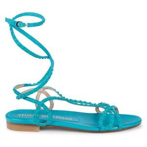 STUART WEITZMAN Leya Embellished Suede Gladiator Sandals Size 6.5 Brand New